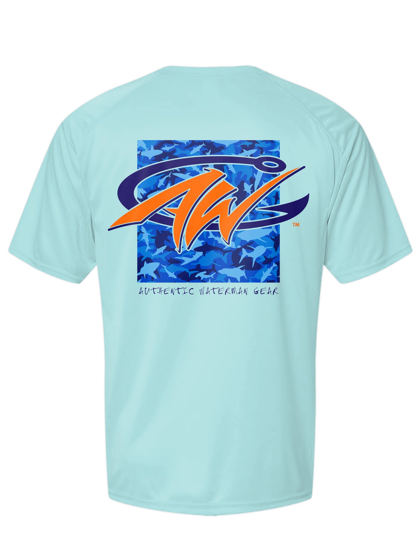 AWG - SHARK CAMO LOGO, ADULT PERFORMANCE SS