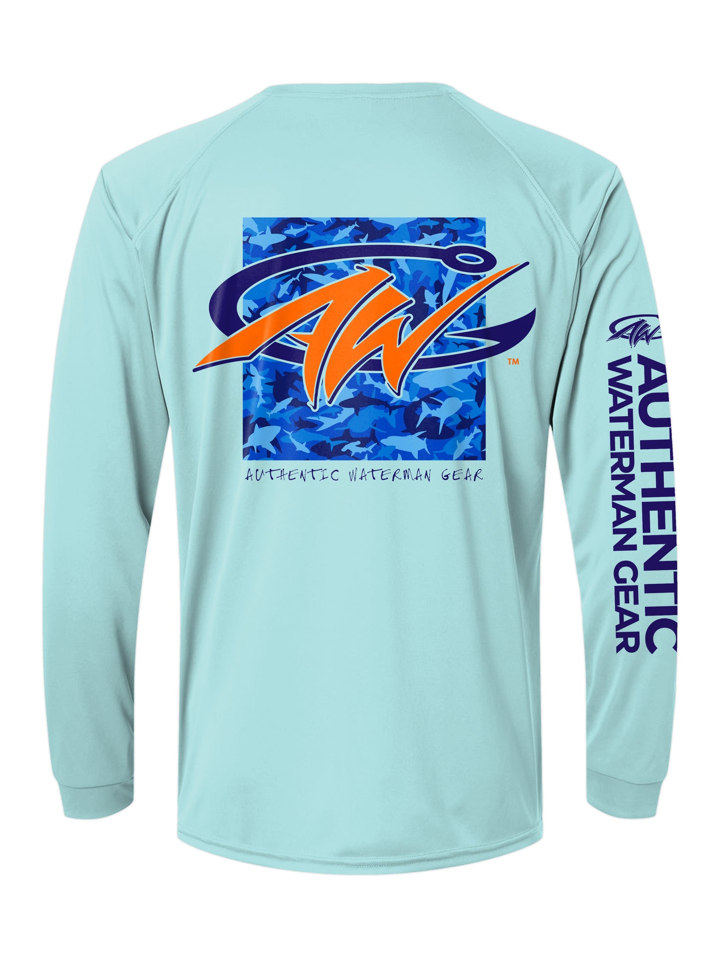 AWG - SHARK CAMO LOGO, ADULT PERFORMANCE LS