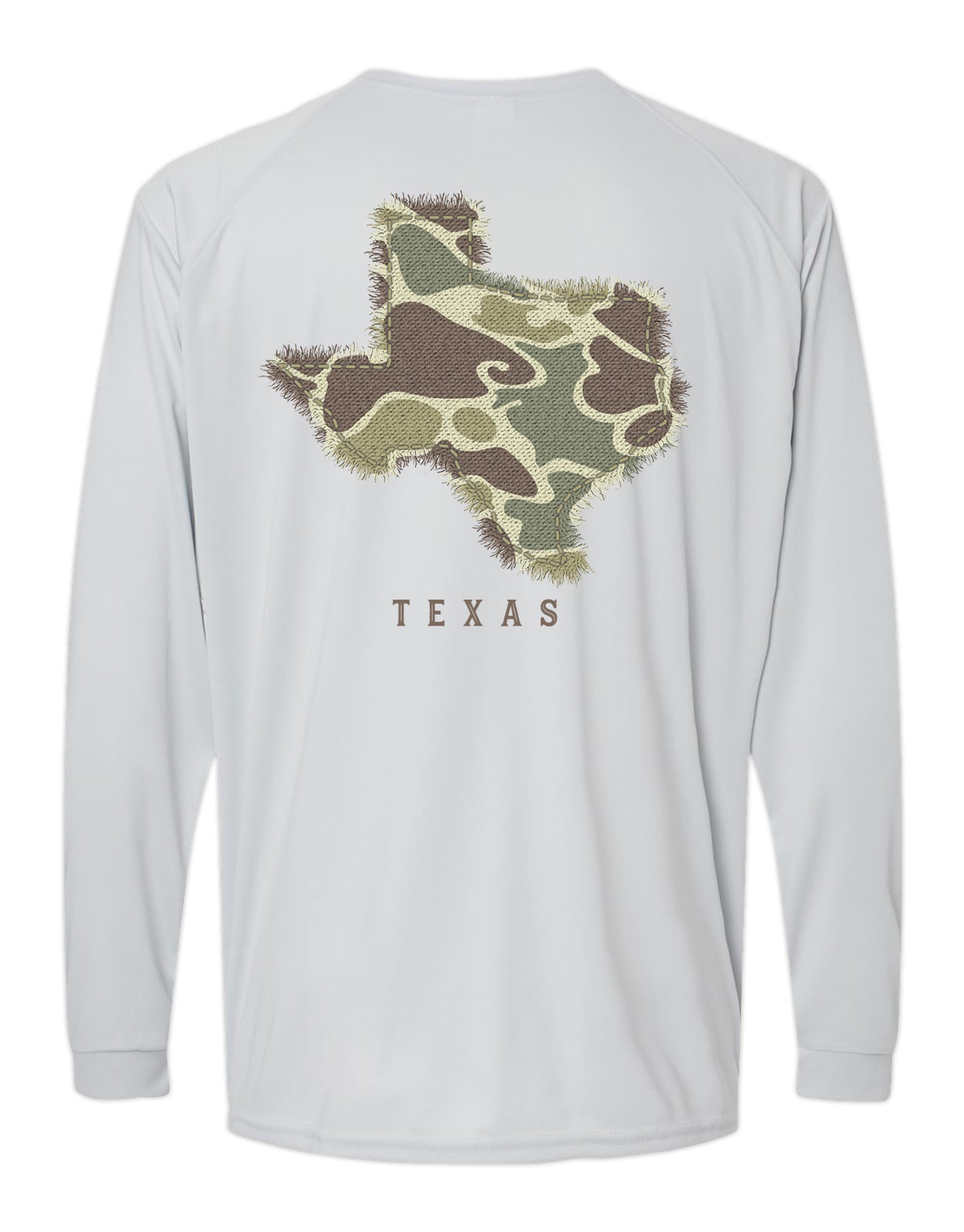CAMO TEXAS, ADULT PERFORMANCE LS (PRINTED TO ORDER)