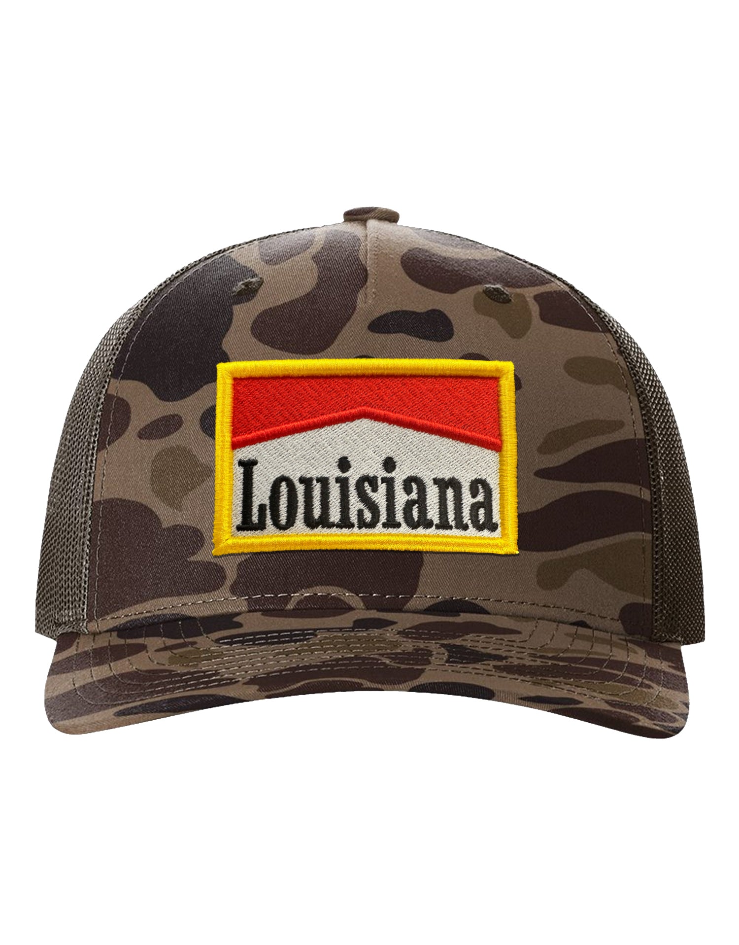 Arkansas Flag Patch Trucker Hat, Black - Surf Wind And Fire
