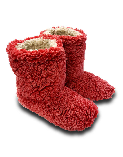 CRANBERRY FLEECE BOOTIES