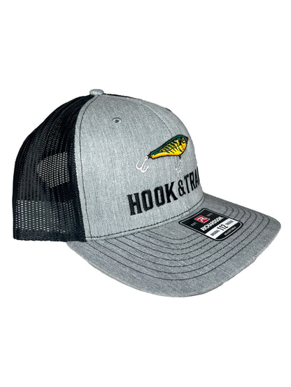 HOOK & TRAIL HOOK & TRAIL - TRUCKER HAT, LURE HEATHER BLACK ONESZ