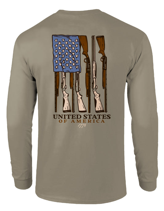 LIVE OAK BRAND AMERICAN SHOTGUNS, ADULT LS KHAKI
