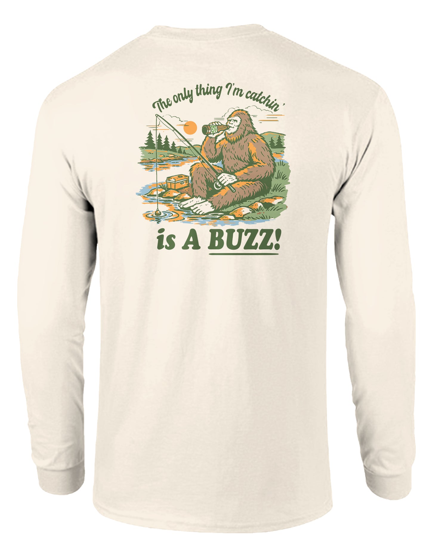 LIVE OAK BRAND BIGFOOT BUZZ CATCHIN', ADULT LS IVORY