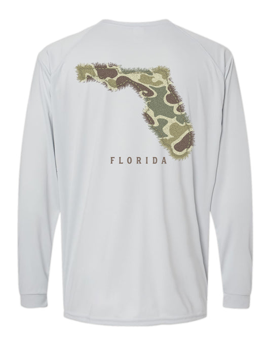 CAMO FLORIDA, ADULT PERFORMANCE LS (PRINTED TO ORDER)