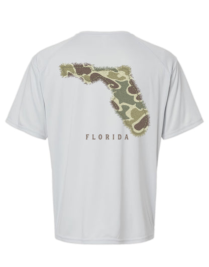 CAMO FLORIDA, ADULT PERFORMANCE SS (PRINTED TO ORDER)