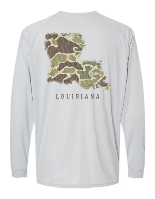 CAMO LOUISIANA, ADULT PERFORMANCE LS (PRINTED TO ORDER)