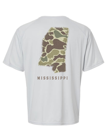 CAMO MISSISSIPPI, ADULT PERFORMANCE SS (PRINTED TO ORDER)