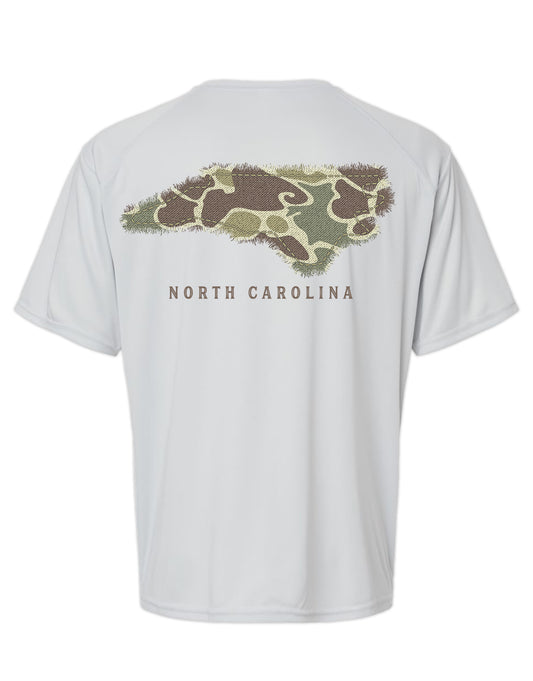 CAMO NORTH CAROLINA, ADULT PERFORMANCE SS (PRINTED TO ORDER)