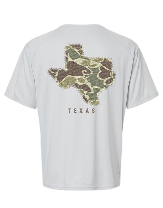 CAMO TEXAS, ADULT PERFORMANCE SS (PRINTED TO ORDER)