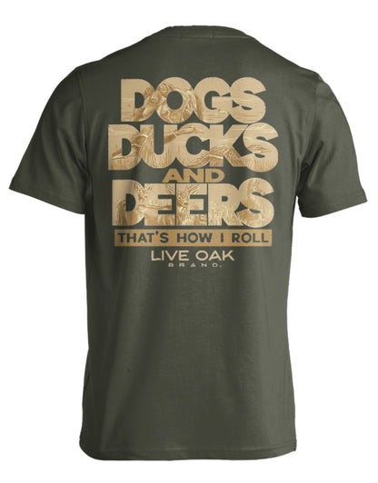 LIVE OAK BRAND DOGS DUCKS AND DEERS