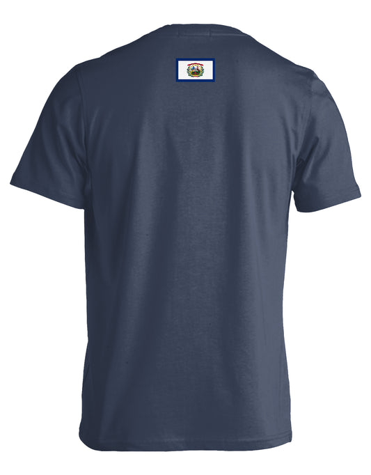 LIVE OAK BRAND FLAG TEE, WEST VIRGINIA DENIM