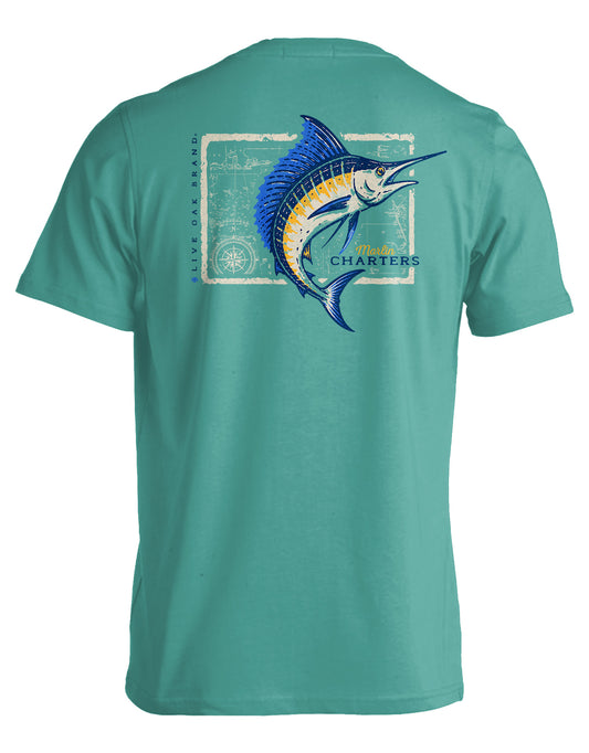LIVE OAK BRAND NAUTICAL CHARTERS (MARLIN) SEAFOAM