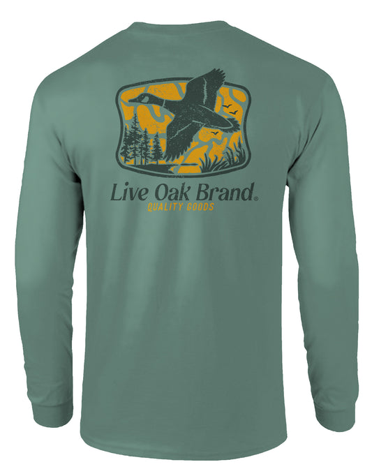 LIVE OAK BRAND QUALITY GOODS, DUCK, ADULT LS LIGHT GREEN
