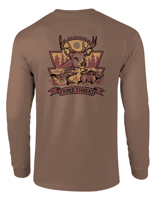 LIVE OAK BRAND TRIPLE THREAT, ADULT LS ESPRESSO