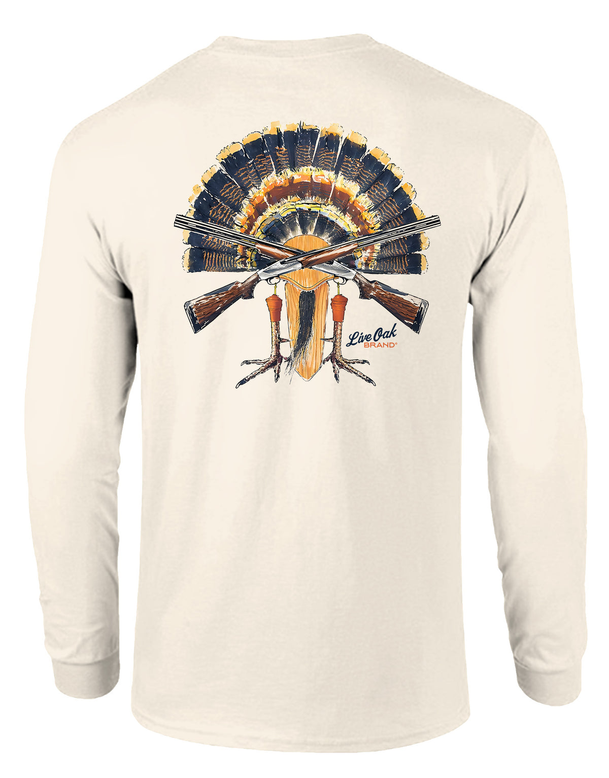 LIVE OAK BRAND TURKEY MOUNT, ADULT LS IVORY
