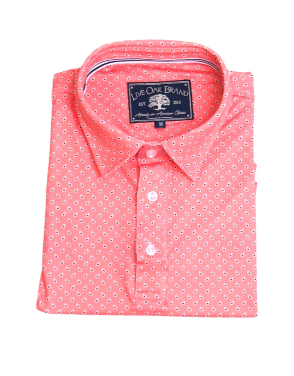 MEN'S PAISLEY SS PERFORMANCE POLO, CORAL