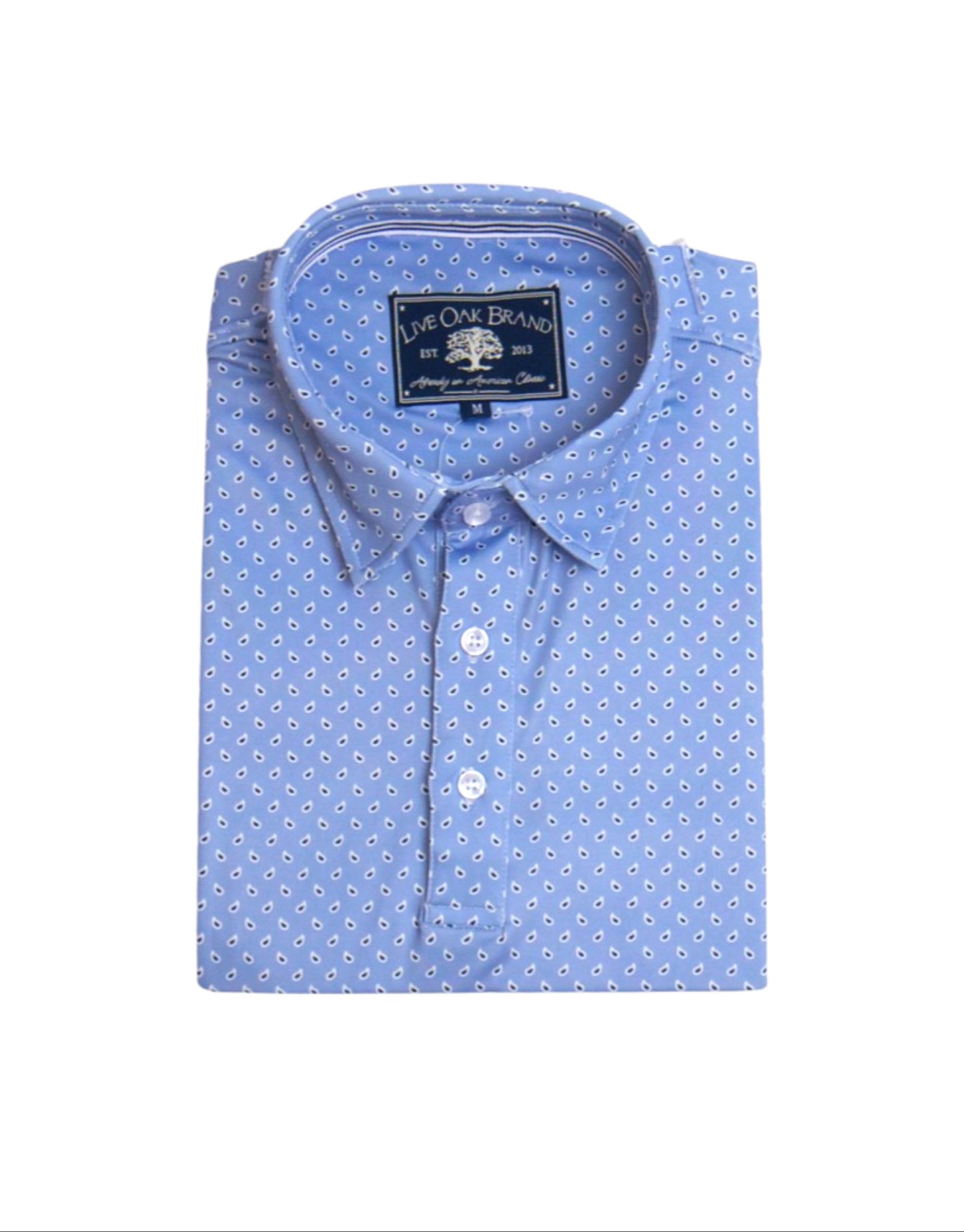 MEN'S PAISLEY PERFORMANCE POLO, LAVENDER