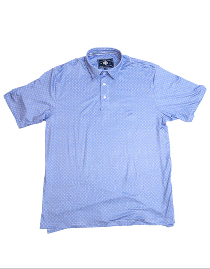 MEN'S PAISLEY PERFORMANCE POLO, LAVENDER