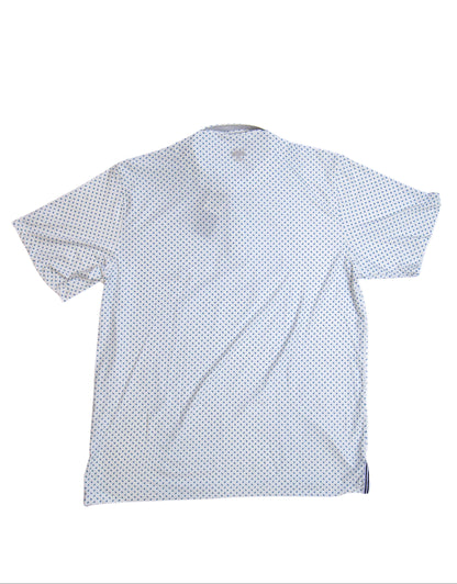 MEN'S PAISLEY PERFORMANCE POLO, WHITE