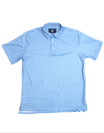 MEN'S PAISLEY PERFORMANCE POLO, CAROLINA BLUE