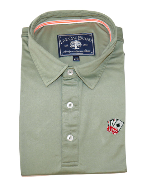 GAMBLING PERFORMANCE POLO, OLIVE