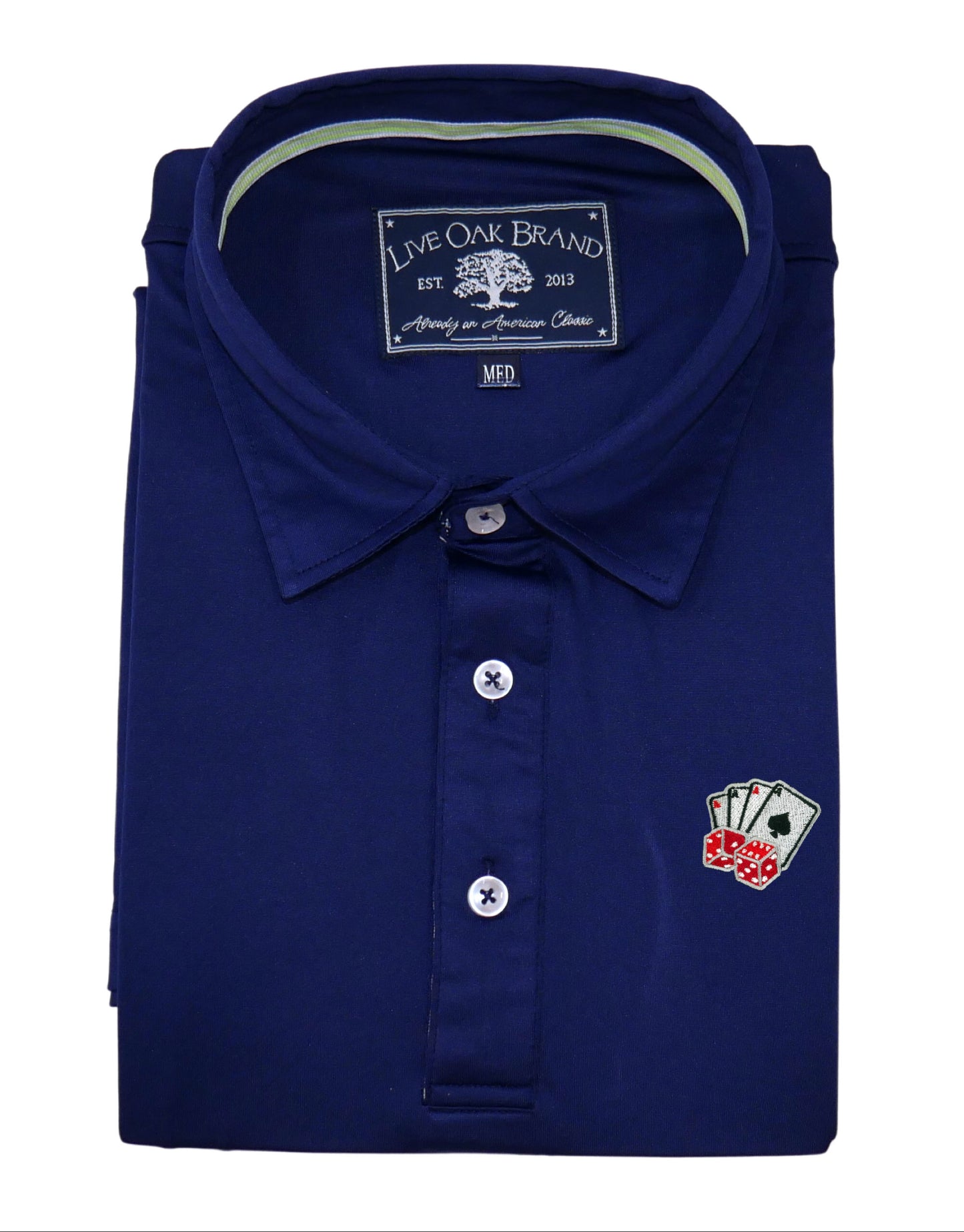 GAMBLING PERFORMANCE POLO, TRUE NAVY