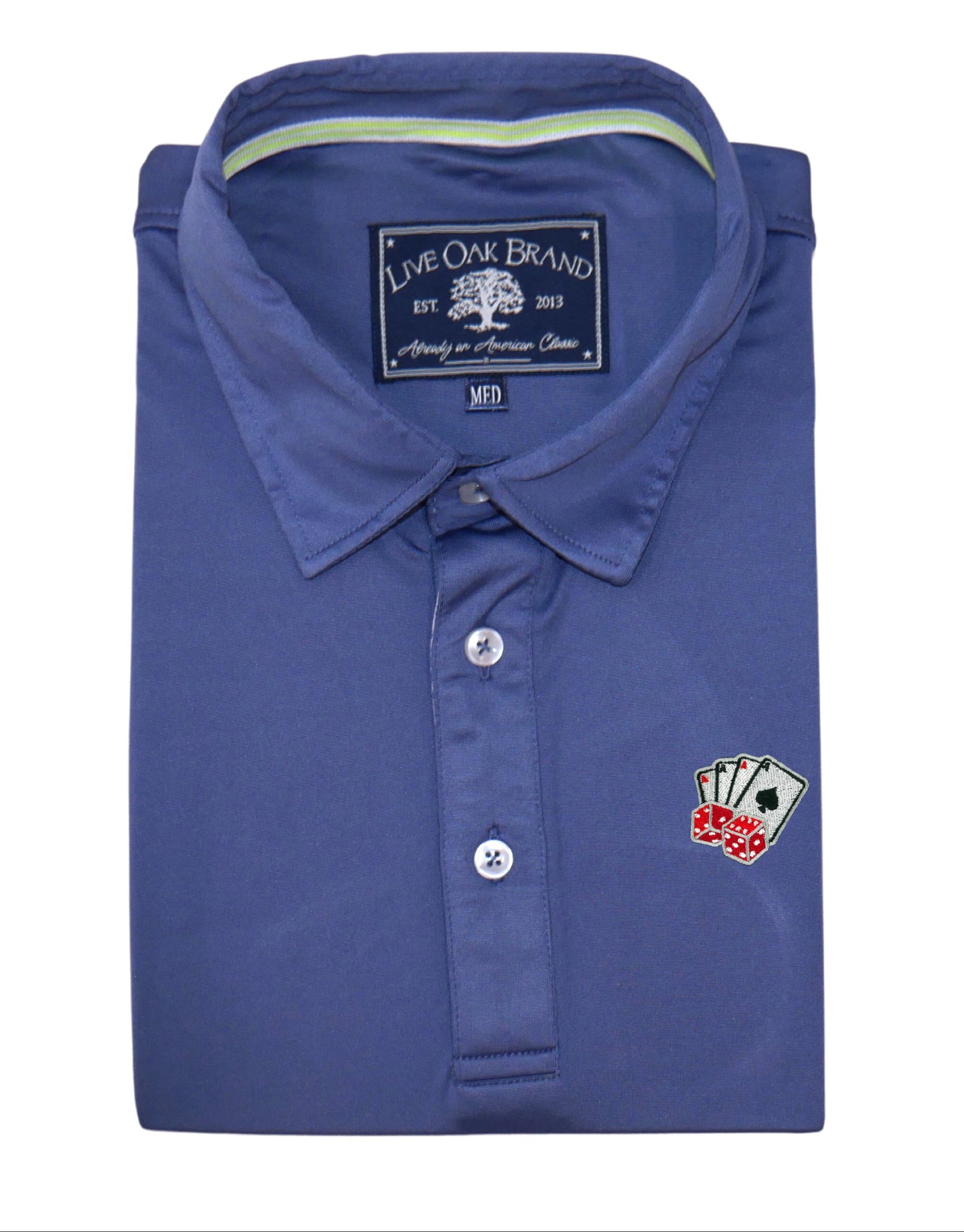 GAMBLING PERFORMANCE POLO, NEWPORT BLUE