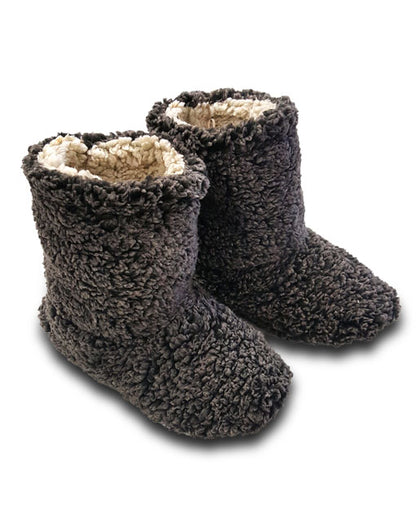 CHARCOAL FLEECE BOOTIES