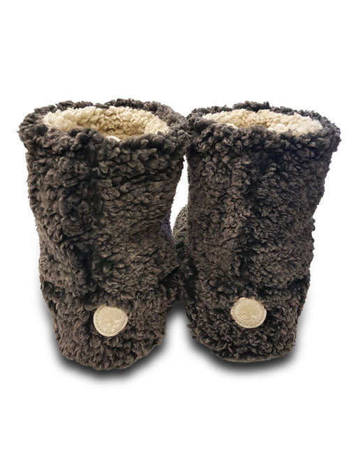 CHARCOAL FLEECE BOOTIES