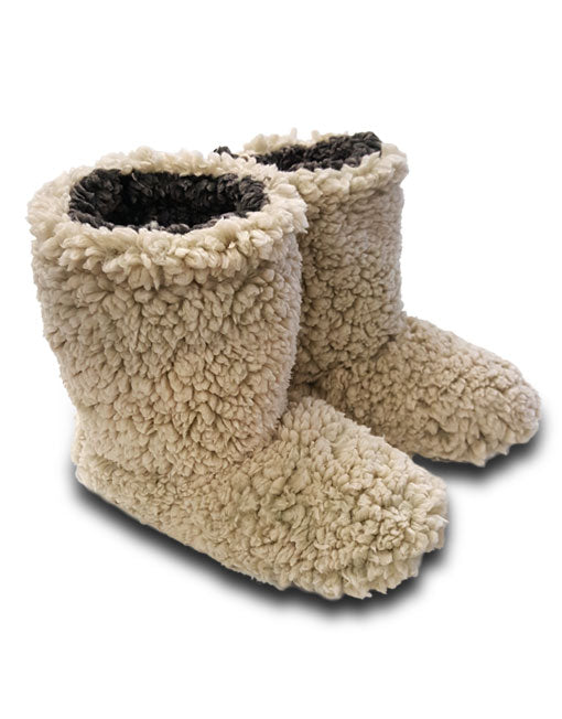 OATMEAL FLEECE BOOTIES