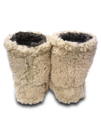 OATMEAL FLEECE BOOTIES