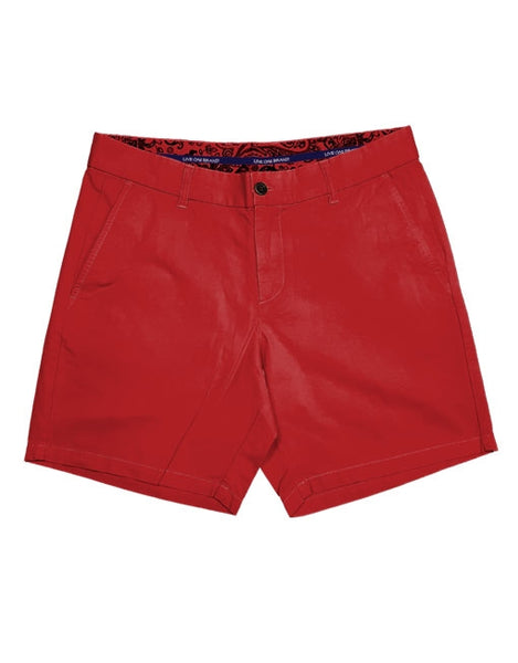 7" RED COTTON SHORTS