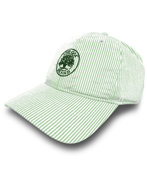 GREEN SEERSUCKER LOGO HAT