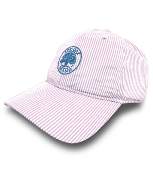 PINK SEERSUCKER LOGO HAT