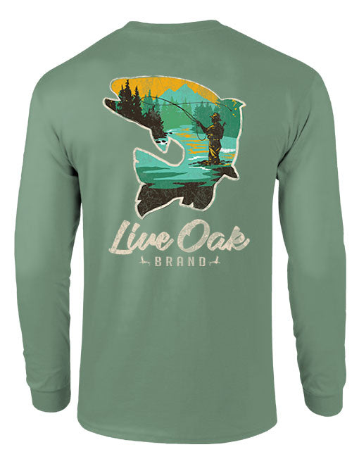 FISH SILHOUETTE, ADULT LS