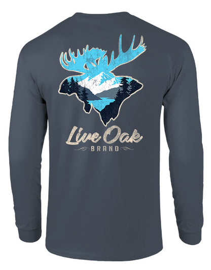 MOOSE SILHOUETTE, ADULT LS