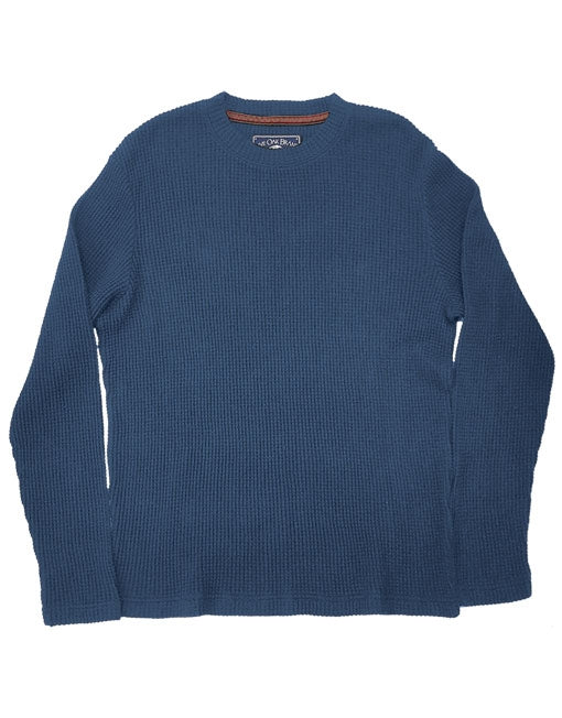 INDIGO WAFFLE SWEATER